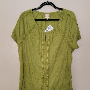 NWT Truself V-Neck Blouse | Size 1X